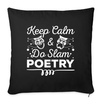 Poesie Autor Literatur - Sofakissenbezug 45 x 45 cm - Schwarz - Vorne