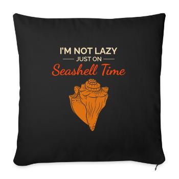 Conch Seashells Collector Beachcomber Sea Shell - Sofa pillowcase 17,3'' x 17,3'' (45 x 45 cm) - black - Front