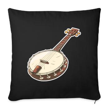 Banjo Graphics - Sofa pillowcase 17,3'' x 17,3'' (45 x 45 cm) - black - Front