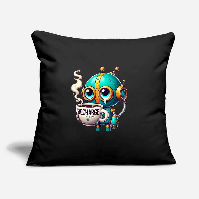 Mode de recharge du robot CoffeeFueled Housse de coussin décorative 45 x 45 cm