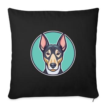 Uruguayan Cimarron Dog Breed Cartoon Kawaii - Sofa pillowcase 17,3'' x 17,3'' (45 x 45 cm) - black - Front