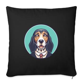 Transylvanian Hound Dog Breed Funny Cartoon Kawaii - Sofa pillowcase 17,3'' x 17,3'' (45 x 45 cm) - black - Front