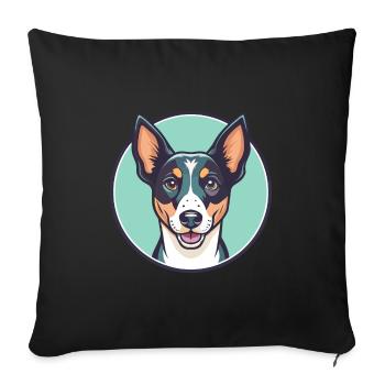 Treeing Feist Dog Breed Cartoon Kawaii Clipart Pet - Sofa pillowcase 17,3'' x 17,3'' (45 x 45 cm) - black - Front