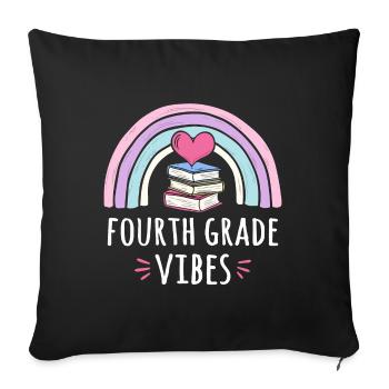 Réglage de la quatrième année - Housse de coussin décorative 45 x 45 cm - noir - Devant