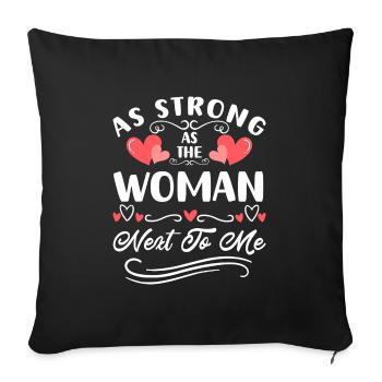 Journée de la femme, Pouvoir des femmes, Égalité, Célébrations - Housse de coussin décorative 45 x 45 cm - noir - Devant