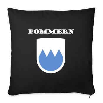 At home in Pomerania - Sofa pillowcase 17,3'' x 17,3'' (45 x 45 cm) - black - Front