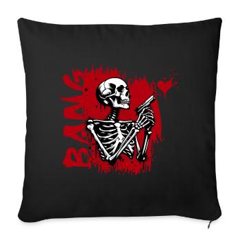 BANG Skull // Skull Heartbreaker FS0242 - Housse de coussin décorative 45 x 45 cm - noir - Devant