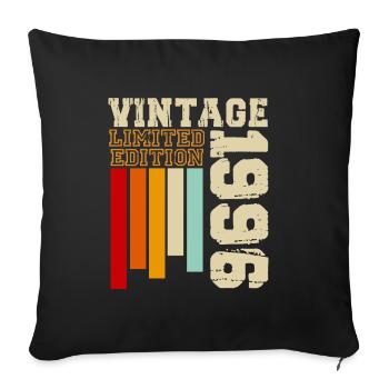 1996 - Sofa pillowcase 17,3'' x 17,3'' (45 x 45 cm) - black - Front