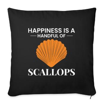 Pétoncles Coquillages Collector Beachcomber Crustacés - Housse de coussin décorative 45 x 45 cm - noir - Devant
