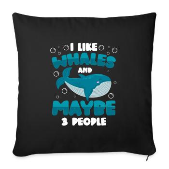 Sea Water Diving - Sofa pillowcase 17,3'' x 17,3'' (45 x 45 cm) - black - Front