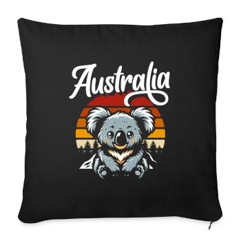 Australia Sydney Animals - Sofa pillowcase 17,3'' x 17,3'' (45 x 45 cm) - black - Front