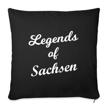Légendes de Saxe - Housse de coussin décorative 45 x 45 cm - noir - Devant