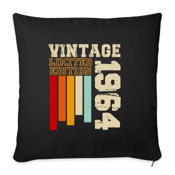 1964 - Sofa pillowcase 17,3'' x 17,3'' (45 x 45 cm) - black - Front