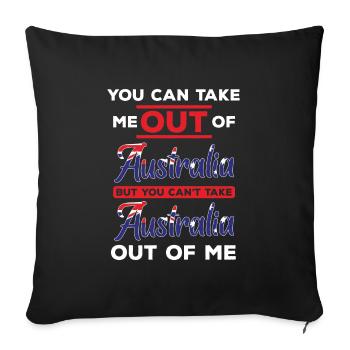 Outback Aussie Melbourne Gold Coast - Sofa pillowcase 17,3'' x 17,3'' (45 x 45 cm) - black - Front