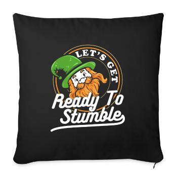 Ireland Shamrock Luck - Sofa pillowcase 17,3'' x 17,3'' (45 x 45 cm) - black - Front