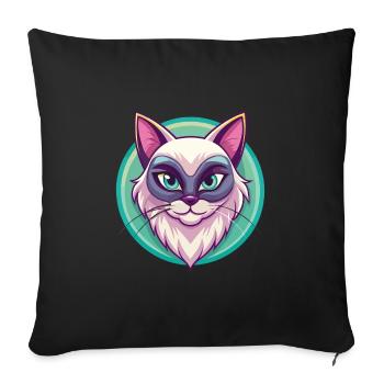 Neva Masquerade Cat Breed Cartoon Kawaii Animal - Sofa pillowcase 17,3'' x 17,3'' (45 x 45 cm) - black - Front