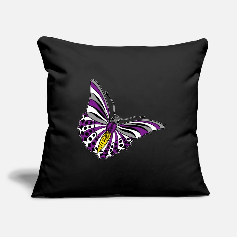 butterfly asexual non binary labrys lesbian Sofa pillowcase 17,3'' x 17,3'' (45 x 45 cm)