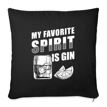 Alcool Fête Cocktail Liqueur - Housse de coussin décorative 45 x 45 cm - noir - Devant