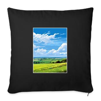 East Devon Aonb Reise Poster Souvenir Farbe WPA - Sofakissenbezug 45 x 45 cm - Schwarz - Vorne