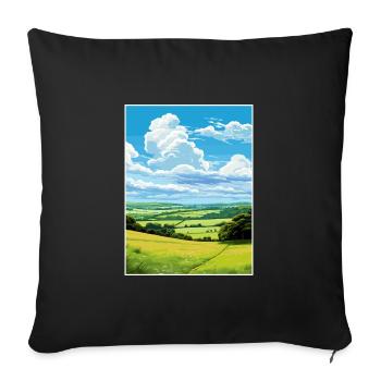 Cranborne Chase Aonb Affiche de voyage Souvenir WPA - Housse de coussin décorative 45 x 45 cm - noir - Devant