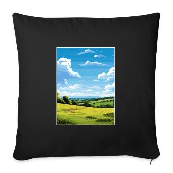 Blackdown Hills Aonb Travel Poster Souvenir WPA - Sofa pillowcase 17,3'' x 17,3'' (45 x 45 cm) - black - Front