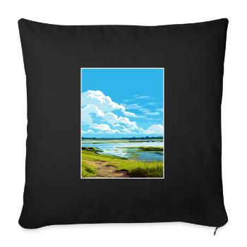 Strangford Lough Aonb Reiseposter Souvenir WPA - Sofakissenbezug 45 x 45 cm - Schwarz - Vorne