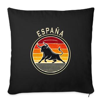 Spanien España Stier Design - Sofakissenbezug 45 x 45 cm - Schwarz - Vorne