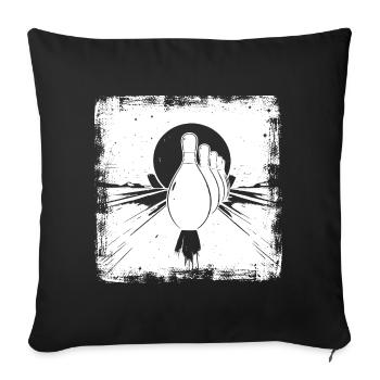 Bowling Pins - Sofa pillowcase 17,3'' x 17,3'' (45 x 45 cm) - black - Front