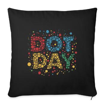 DOT-TAG - Sofakissenbezug 45 x 45 cm - Schwarz - Vorne