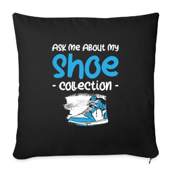 Shoes - Sofa pillowcase 17,3'' x 17,3'' (45 x 45 cm) - black - Front
