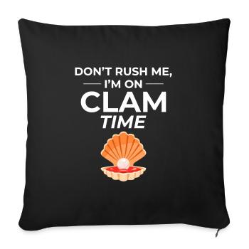 Clam Shell Seashells Collector Beachcomber Beach - Sofa pillowcase 17,3'' x 17,3'' (45 x 45 cm) - black - Front