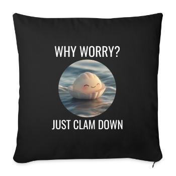 Clam Shell Seashells Collector Beachcomber Beach - Sofa pillowcase 17,3'' x 17,3'' (45 x 45 cm) - black - Front