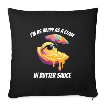 Clam Shell Seashells Collector Beachcomber Beach - Sofa pillowcase 17,3'' x 17,3'' (45 x 45 cm) - black - Front