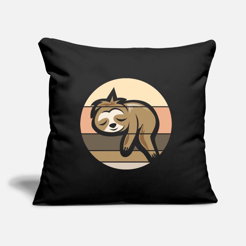 retro sloth comic icon sunset logo Sofa pillowcase 17,3'' x 17,3'' (45 x 45 cm)