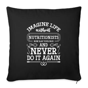 Nutritionist Health Diet Goal - Sofa pillowcase 17,3'' x 17,3'' (45 x 45 cm) - black - Front