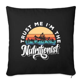 Nutrition Alimentation - Housse de coussin décorative 45 x 45 cm - noir - Devant