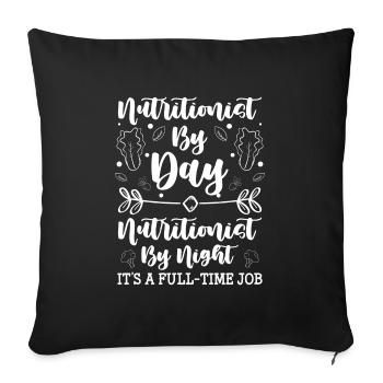 Nutrition Santé Job - Housse de coussin décorative 45 x 45 cm - noir - Devant