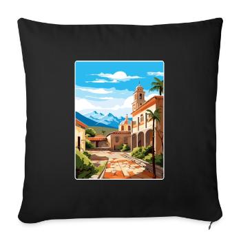 Corboda Argentina Travel Poster Souvenir Paint WPA - Sofa pillowcase 17,3'' x 17,3'' (45 x 45 cm) - black - Front