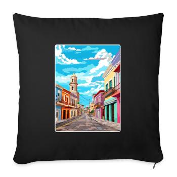 Salvador Brasilien Reise Poster Souvenir Farbe WPA - Sofakissenbezug 45 x 45 cm - Schwarz - Vorne