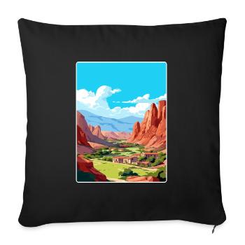 Cafayate Travel Poster Souvenir Postcard Painting - Sofa pillowcase 17,3'' x 17,3'' (45 x 45 cm) - black - Front