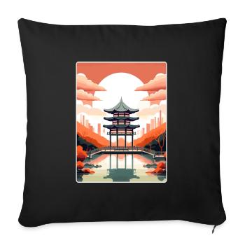 Séoul Corée du Sud Affiche de voyage Peinture Souvenir WPA - Housse de coussin décorative 45 x 45 cm - noir - Devant