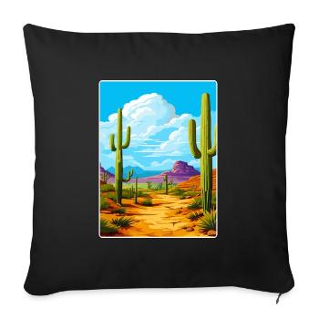 Saguaro Nationalpark Arizona Reiseposter WPA - Sofakissenbezug 45 x 45 cm - Schwarz - Vorne
