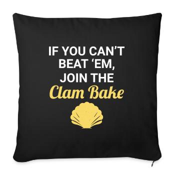 Clam Shell Seashells Collector Beachcomber - Sofa pillowcase 17,3'' x 17,3'' (45 x 45 cm) - black - Front