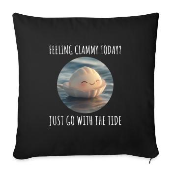 Clam Shell Seashells Collector Beachcomber Beach - Sofa pillowcase 17,3'' x 17,3'' (45 x 45 cm) - black - Front