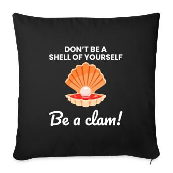 Clam Shell Seashells Collector Beachcomber Beach - Sofa pillowcase 17,3'' x 17,3'' (45 x 45 cm) - black - Front