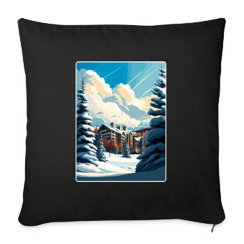Beaver Creek Ski Voyage Affiche Peinture Souvenir WPA - Housse de coussin décorative 45 x 45 cm - noir - Devant