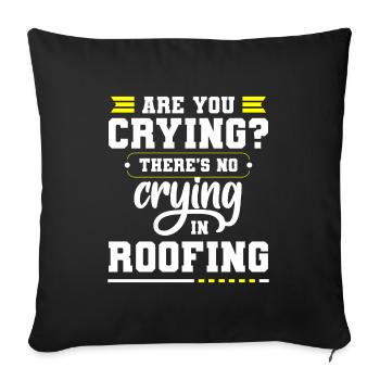 Carpenter Profession Fun - Sofa pillowcase 17,3'' x 17,3'' (45 x 45 cm) - black - Front