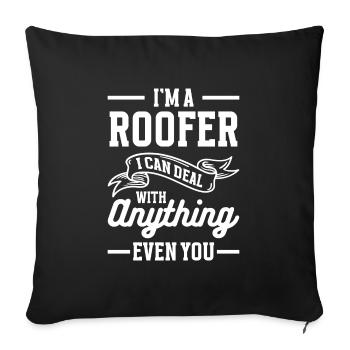 Craftsman House Construction Carpenter - Sofa pillowcase 17,3'' x 17,3'' (45 x 45 cm) - black - Front