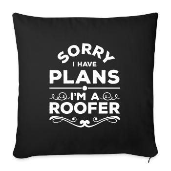 Carpenter Profession House - Sofa pillowcase 17,3'' x 17,3'' (45 x 45 cm) - black - Front