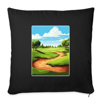 Bethpage Black Golf Club Travel Poster Souvenir - Sofa pillowcase 17,3'' x 17,3'' (45 x 45 cm) - black - Front